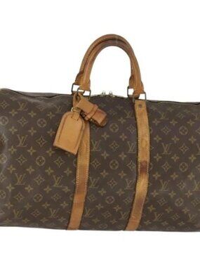 LOUIS VUITTON Monogram Keepall 50 Boston Bag M41426 LV Auth 171948